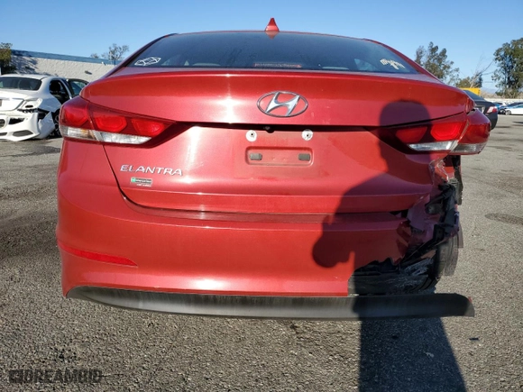 2018 Hyundai Elantra SEL with VIN 5NPD84LF1JH217630, listed as a Copart auction lot 46940535 with 75,256 mi miles and Salvage Title. Bid and sale history available at carsss.com. Image 6.