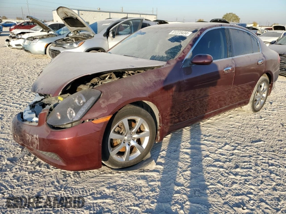 2006 Infiniti G35 z VIN JNKCV51F06M615940, wystawiony jako Copart lot #81223434 z przebiegiem 201 543 mil mil oraz Szkoda całkowita • Salvage title. Historia ofert i sprzedaży dostępna na DreamBid. Obrazek 1.