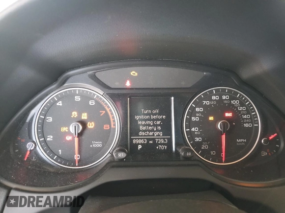 2014 Audi Q5 Premium Plus with VIN WA1LFAFP6EA064898, listed as a Copart auction lot 64989925 with 89,863 mi miles and Clean title. Bid and sale history available at DreamBid. Image 9.