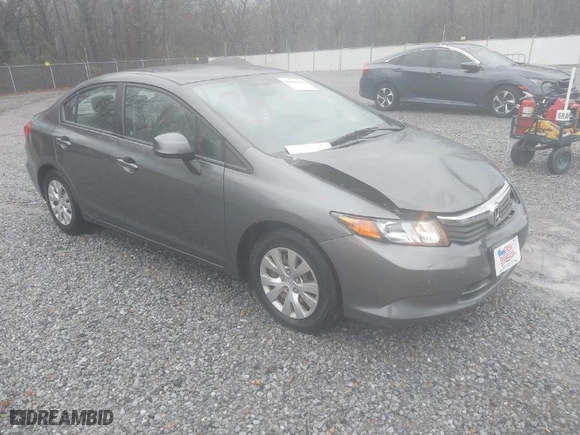 2012 Honda Civic Sdn LX with VIN 2HGFB2F56CH578205, listed as a IAAI auction lot 41016919 with 104,515 mi miles. Bid and sale history available at carsss.com. Image 1.