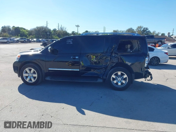 2011 Nissan Armada SV with VIN 5N1BA0ND7BN606270, listed as a IAAI auction lot 41599862 with 110,399 mi miles and . Bid and sale history available at DreamBid. Image 14.