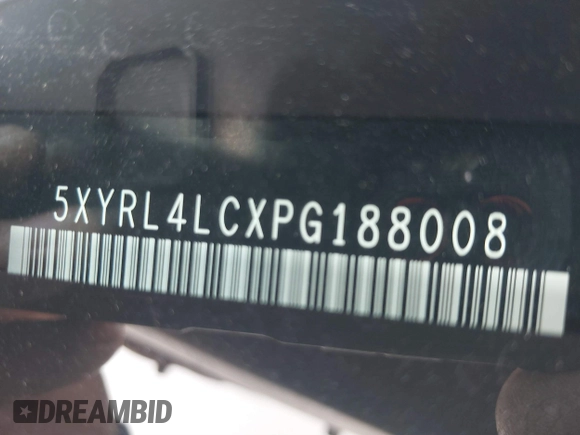 2023 Kia Sorento S with VIN 5XYRL4LCXPG188008, listed as a IAAI auction lot 41795447 with 36,843 mi miles and . Bid and sale history available at DreamBid. Image 9.