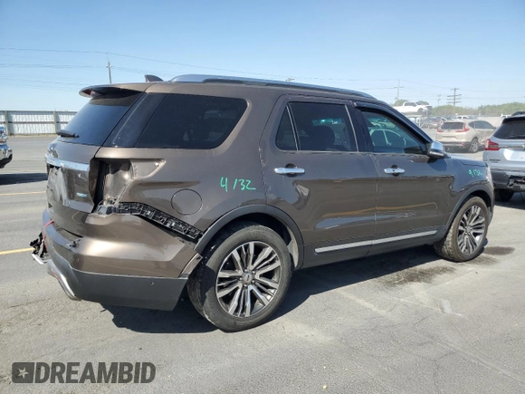 2016 Ford Explorer Platinum z VIN 1FM5K8HT1GGD01970, wystawiony jako Copart lot #65010965 z przebiegiem 66 553 mil mil oraz Szkoda całkowita • Salvage title. Historia ofert i sprzedaży dostępna na DreamBid. Obrazek 3.