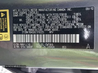 2013 Lexus RX 350 with VIN 2T2BK1BA5DC176225, listed as a IAAI auction lot 40535237 with 147,143 mi miles. Bid and sale history available at carsss.com. Image 8.