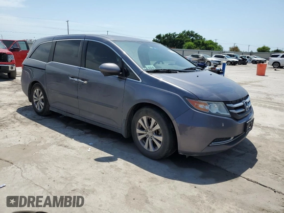 2016 Honda Odyssey EX-L with VIN 5FNRL5H63GB015091, listed as a Copart auction lot 53136355 with Not Provided miles and Salvage Title. Bid and sale history available at DreamBid. Image 4.