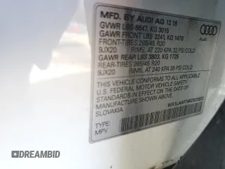 2019 Audi Q7 Premium Plus z VIN WA1LAAF74KD023923, wystawiony jako Copart lot #83977234 z przebiegiem 66 043 mil mil oraz Szkody całkowita. Historia ofert i sprzedaży dostępna na DreamBid. Obrazek 14.