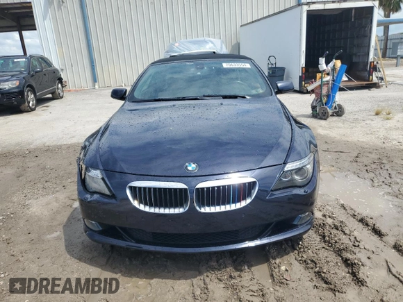 2008 BMW 6 Series 650i with VIN WBAEB53568CX63345, listed as a Copart auction lot 70633554 with 91,046 mi miles and Salvage Title. Bid and sale history available at carsss.com. Image 5.