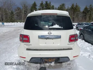 2019 Nissan Armada Platinum with VIN JN8AY2NE0K9758307, listed as a IAAI auction lot 41492623 with 82,373 mi miles. Bid and sale history available at carsss.com. Image 17.