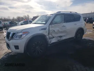 2017 Nissan Armada Platinum with VIN JN8AY2NE8H9703466, listed as a Copart auction lot 45965325 with 113,835 mi miles and Salvage Title. Bid and sale history available at carsss.com. Image 1.
