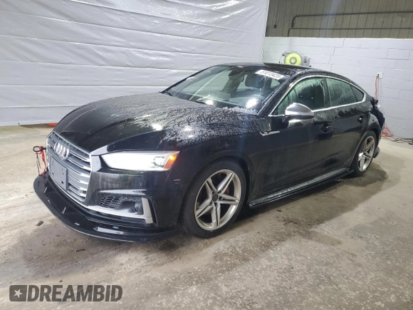 2018 Audi S5 Sportback Prestige z VIN WAUC4CF5XJA098033, wystawiony jako Copart lot #51013425 z przebiegiem 76 525 mil mil oraz Szkody całkowita. Historia ofert i sprzedaży dostępna na DreamBid. Obrazek 1.