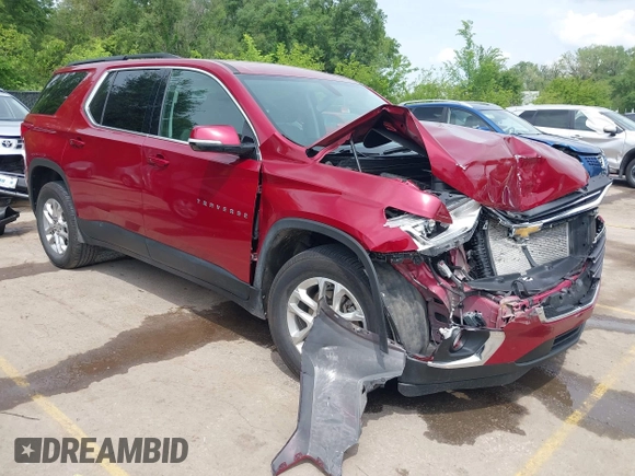 2020 Chevrolet Traverse LT Cloth z VIN 1GNEVGKW6LJ285438, wystawiony jako IAAI lot #42188972 z przebiegiem 53 628 mil mil oraz . Historia ofert i sprzedaży dostępna na DreamBid. Obrazek 1.