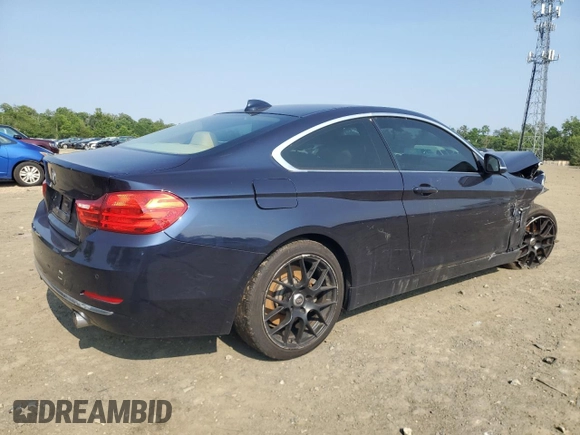 2015 BMW 4 Series 435i xDrive with VIN WBA3R5C54FK371700, listed as a Copart auction lot 60318895 with 99,388 mi miles and Clean title. Bid and sale history available at DreamBid. Image 3.
