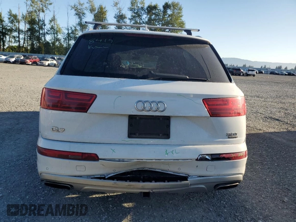 2018 Audi Q7 Premium Plus with VIN WA1LAAF70JD015073, listed as a Copart auction lot 63187185 with 86,353 mi miles and Salvage title. Bid and sale history available at DreamBid. Image 6.