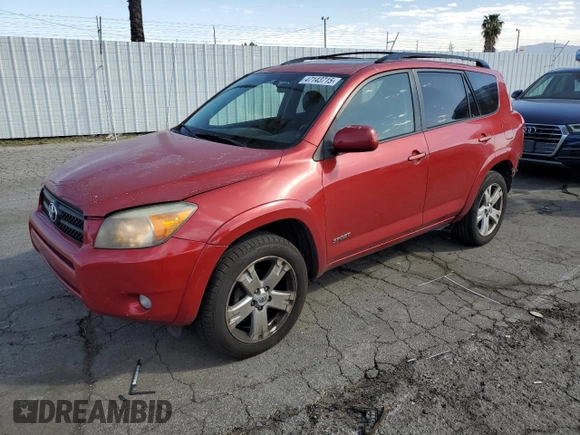 2006 Toyota RAV4 Sport with VIN JTMZD32V366019525, listed as a Copart auction lot 47143715 with 194,502 mi miles and Salvage Title. Bid and sale history available at carsss.com. Image 1.
