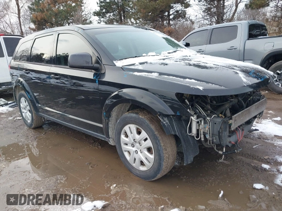 2014 Dodge Journey American Value Pkg with VIN 3C4PDCAB4ET283985, listed as a IAAI auction lot 41617089 with 155,860 mi miles. Bid and sale history available at carsss.com. Image 1.