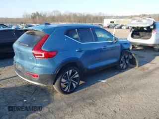 2024 Volvo XC40 Plus Bright Theme with VIN YV4L12UE1R2216840, listed as a IAAI auction lot 41405763 with 4,849 mi miles. Bid and sale history available at carsss.com. Image 4.