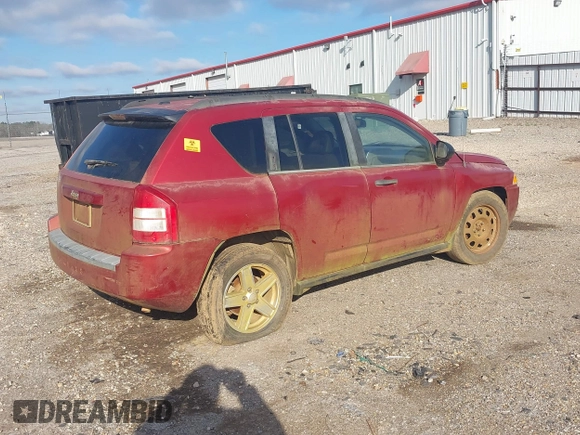2007 Jeep Compass Sport with VIN 1J8FT47W17D190308, listed as a IAAI auction lot 41605793 with 1 mi miles. Bid and sale history available at carsss.com. Image 4.