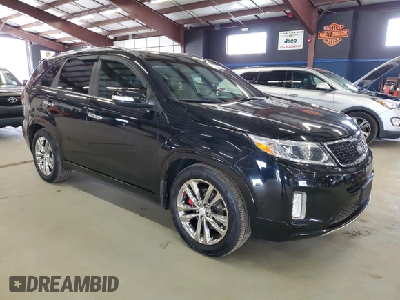 2014 Kia Sorento SX with VIN 5XYKWDA74EG437110, listed as a Copart auction lot 53505365 with 124,552 mi miles and Clean Title. Bid and sale history available at carsss.com. Image 4.
