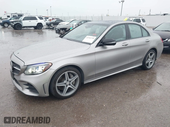 2019 Mercedes-Benz C 300 with VIN 55SWF8EB2KU283134, listed as a IAAI auction lot 42102759 with 77,641 mi miles and . Bid and sale history available at DreamBid. Image 2.