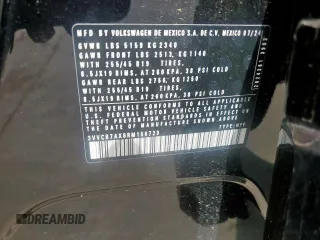 2024 Volkswagen Tiguan SE R-Line Black z VIN 3VVCB7AX8RM156729, wystawiony jako Copart lot #57147405 z przebiegiem 6 390 mil mil oraz Szkoda całkowita • Salvage title. Historia ofert i sprzedaży dostępna na DreamBid. Obrazek 12.