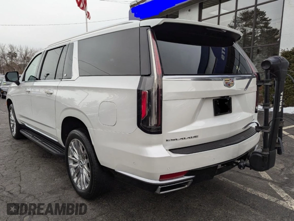 2021 Cadillac Escalade ESV Premium Luxury z VIN 1GYS4KKL7MR424075, wystawiony jako Copart lot #44277245 z przebiegiem 43 637 mil mil oraz Czysty tytuł • Clean title. Historia ofert i sprzedaży dostępna na DreamBid. Obrazek 3.