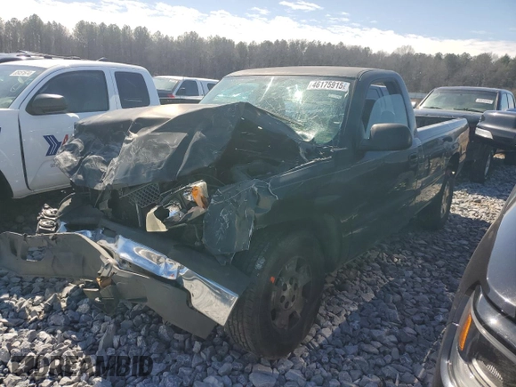 2005 Chevrolet Silverado 1500 Work Truck with VIN 1GCEC14Z95Z255227, listed as a Copart auction lot 46175915 with 144,609 mi miles and Salvage Title. Bid and sale history available at carsss.com. Image 1.