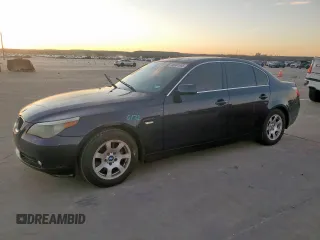 2004 BMW 5 Series 525i with VIN WBANA53534B853653, listed as a Copart auction lot 48991985 with 94,178 mi miles and Salvage Title. Bid and sale history available at carsss.com. Image 1.
