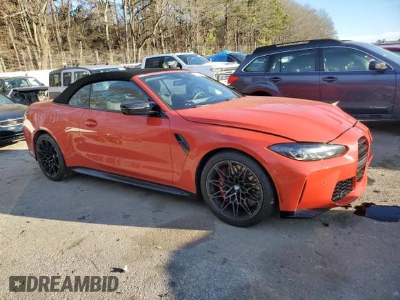 2024 BMW M4 Competition xDrive with VIN WBS33BA03RCP76190, listed as a Copart auction lot 45919225 with 6,920 mi miles and Salvage title. Bid and sale history available at DreamBid. Image 4.