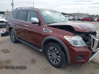 2018 Nissan Armada SL with VIN JN8AY2ND2J9051196, listed as a IAAI auction lot 41689147 with 184,547 mi miles and . Bid and sale history available at DreamBid. Image 1.