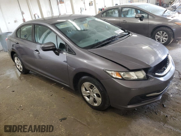 2015 Honda Civic LX with VIN 19XFB2F57FE018983, listed as a Copart auction lot 54947805 with 312,148 mi miles and Salvage Title. Bid and sale history available at DreamBid. Image 4.