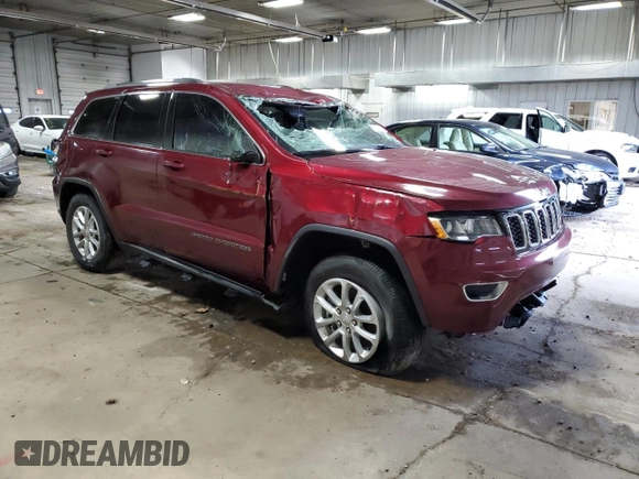 2021 Jeep Grand Cherokee Laredo E with VIN 1C4RJFAG3MC516151, listed as a Copart auction lot 57506595 with 22,123 mi miles and Clean title. Bid and sale history available at DreamBid. Image 4.