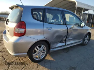 2008 Honda Fit Sport with VIN JHMGD38618S053480, listed as a Copart auction lot 89168925 with 141,850 mi miles and Salvage Title. Bid and sale history available at carsss.com. Image 3.
