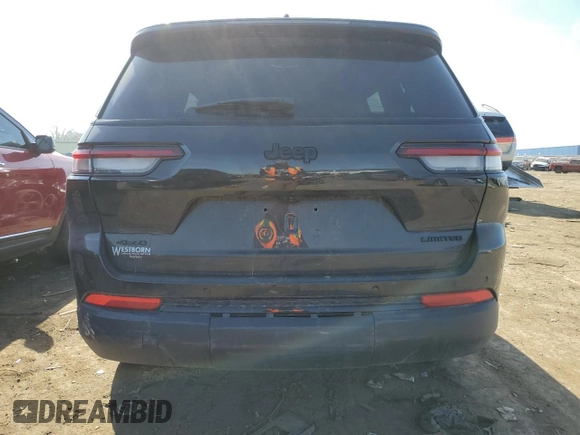 2024 Jeep Grand Cherokee Limited z VIN 1C4RJKBG1R8504016, wystawiony jako Copart lot #49071215 z przebiegiem Nie podano mil oraz Czysty tytuł • Clean title. Historia ofert i sprzedaży dostępna na DreamBid. Obrazek 6.