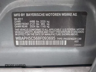 2011 BMW 3 Series 328i with VIN WBAPH5C56BF093695, listed as a IAAI auction lot 42061882 with 182,467 mi miles and . Bid and sale history available at carsss.com. Image 9.