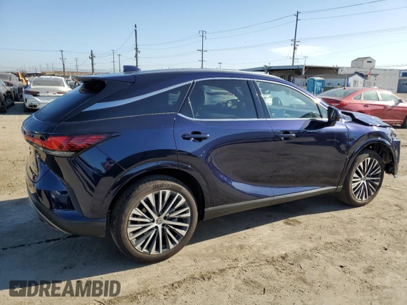 2024 Lexus RX 350 with VIN JTJCHMAA7R2020524, listed as a Copart auction lot 52643205 with 6,628 mi miles and Salvage title. Bid and sale history available at DreamBid. Image 3.