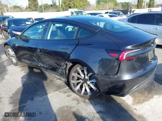 2024 Tesla Model 3 with VIN 5YJ3E1EA2RF742887, listed as a IAAI auction lot 41837361 with 19,706 mi miles. Bid and sale history available at carsss.com. Image 3.