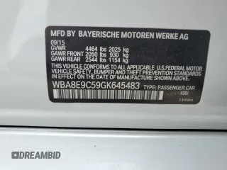 2016 BMW 3 Series 328i z VIN WBA8E9C59GK645483, wystawiony jako Copart lot #59623365 z przebiegiem 111 222 mil mil oraz Szkoda całkowita • Salvage title. Historia ofert i sprzedaży dostępna na DreamBid. Obrazek 12.