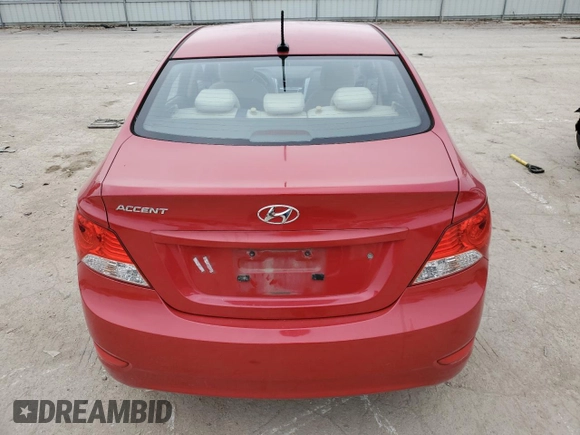 2013 Hyundai Accent GLS with VIN KMHCU4AE4DU451767, listed as a Copart auction lot 43948285 with 40,878 mi miles and Salvage Title. Bid and sale history available at DreamBid. Image 6.