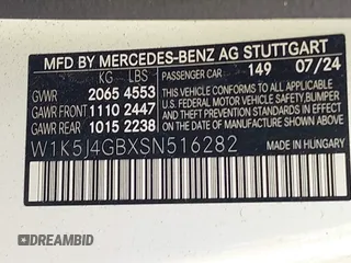 2025 Mercedes-Benz CLA 250 z VIN W1K5J4GBXSN516282, wystawiony jako IAAI lot #41092559 z przebiegiem 7917 mil mil oraz . Historia ofert i sprzedaży dostępna na DreamBid. Obrazek 9.