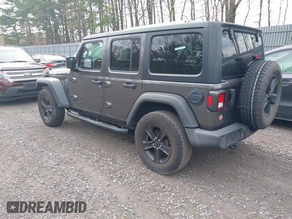 2021 Jeep Wrangler Unlimited Willys with VIN 1C4HJXDN5MW683251, listed as a IAAI auction lot 42075844 with 42,340 mi miles and . Bid and sale history available at DreamBid. Image 3.