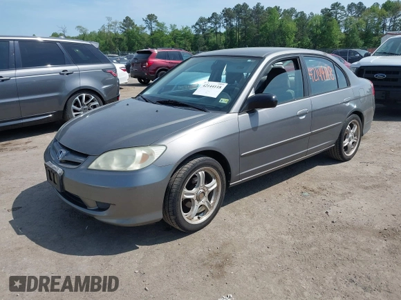 2004 Honda Civic LX with VIN 1HGES16514L020322, listed as a IAAI auction lot 42144118 with 106,190 mi miles. Bid and sale history available at carsss.com. Image 2.