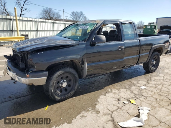 2005 Chevrolet Silverado 1500 with VIN 1GCEK19V75E332757, listed as a Copart auction lot 46627485 with 0 mi miles and Salvage Title. Bid and sale history available at carsss.com. Image 1.