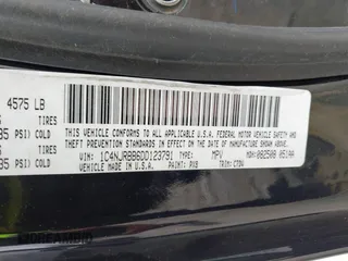 2013 Jeep Patriot Sport with VIN 1C4NJRBB6DD123791, listed as a IAAI auction lot 42202821 with 123,809 mi miles and . Bid and sale history available at DreamBid. Image 9.