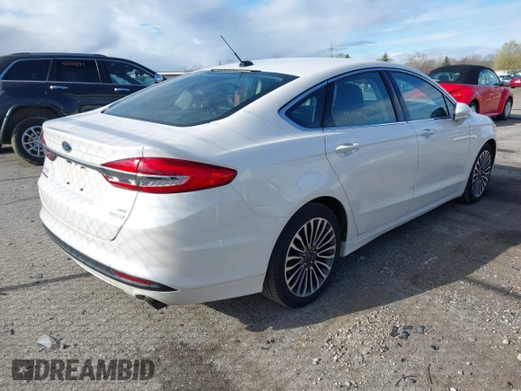 2018 Ford Fusion SE with VIN 3FA6P0HDXJR127018, listed as a IAAI auction lot 42013450 with 93,761 mi miles. Bid and sale history available at carsss.com. Image 4.