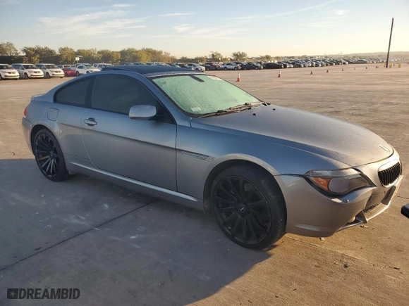 2007 BMW 6 Series 650i with VIN WBAEH13577CR51801, listed as a Copart auction lot 80057014 with 0 mi miles and Clean Title. Bid and sale history available at carsss.com. Image 4.