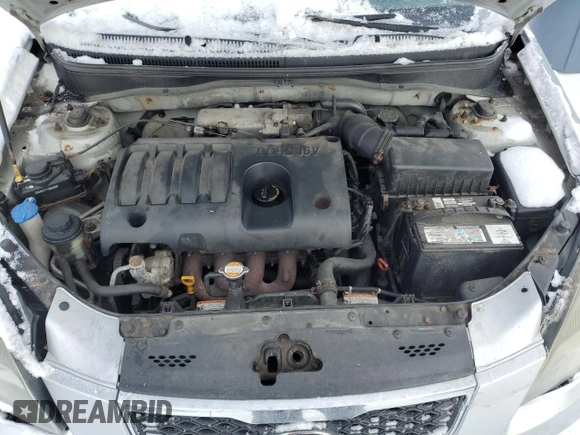 2010 Kia Rio with VIN KNADH4B38A6595734, listed as a Copart auction lot 46349825 with Not Provided miles and Salvage Title. Bid and sale history available at DreamBid. Image 11.