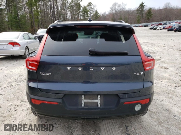 2022 Volvo XC40 R-Design with VIN YV4162UM6N2783586, listed as a Copart auction lot 51628425 with Not provided miles and Salvage title. Bid and sale history available at DreamBid. Image 6.