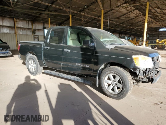 2008 Nissan Titan XE with VIN 1N6AA07D68N359813, listed as a Copart auction lot 43197685 with 136,828 mi miles and Salvage Title. Bid and sale history available at carsss.com. Image 4.