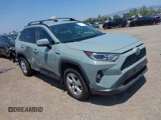 2020 Toyota RAV4 Hybrid XLE with VIN JTMRWRFV4LD546455, listed as a IAAI auction lot 42446180 with 44,248 mi miles and . Bid and sale history available at DreamBid. Image 1.
