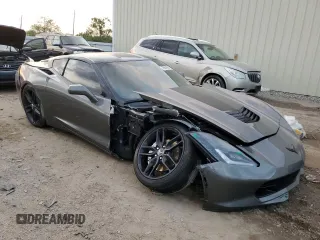 2015 Chevrolet Corvette 1LT with VIN 1G1YB2D71F5114268, listed as a Copart auction lot 79679904 with 0 mi miles and Salvage Title. Bid and sale history available at carsss.com. Image 4.